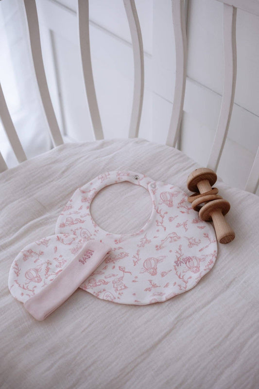 4-Piece Newborn Set with Gift Box – Toile De Jouy / Pink