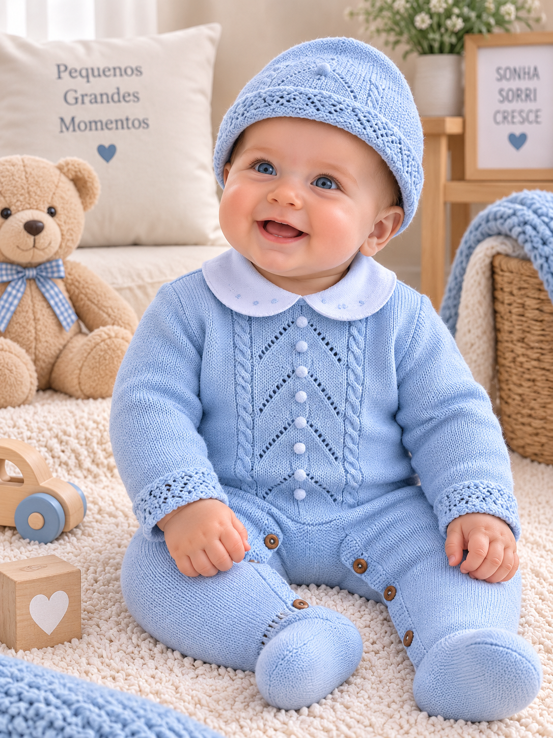 CT108 KNIT SET JUMPSUIT WITH HAT AUTUMN/WINTER