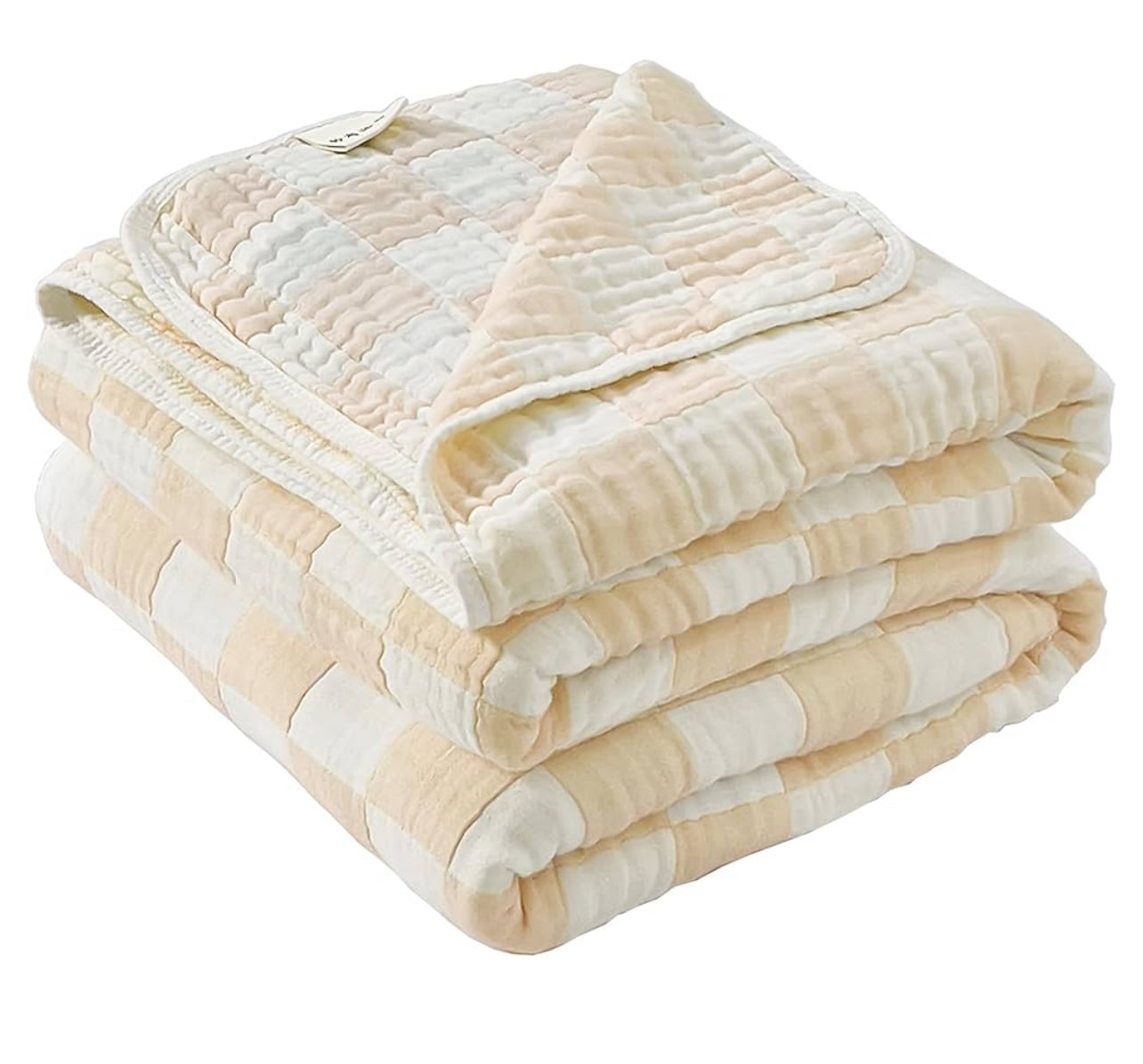 Ultra Soft Muslin Baby Blanket, Made of Viscose from Bamboo and Muslin from Cotton, A Versatile Swaddle and Bed Blanket for Babies, Toddlers, Boys, and Girls (1 Pack).