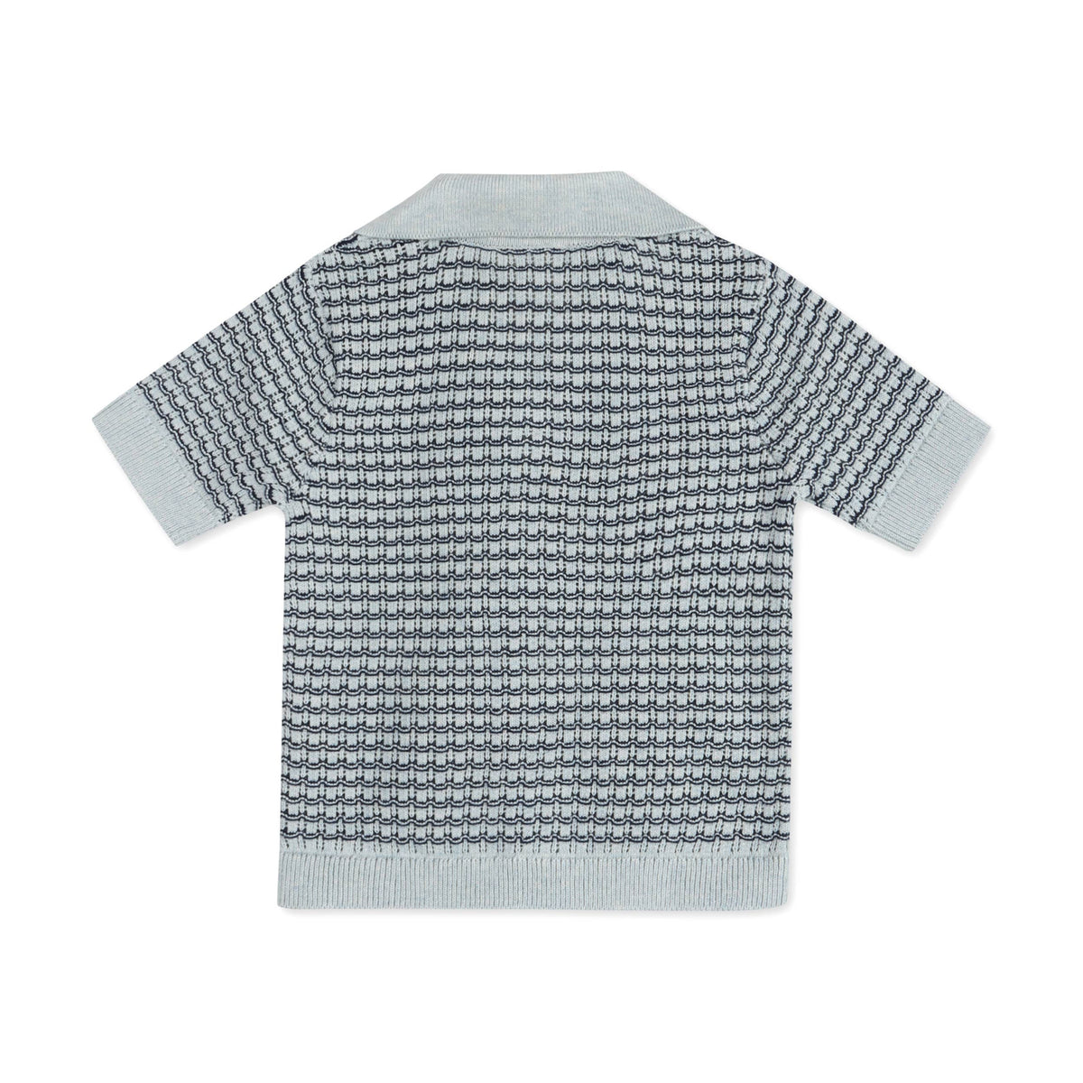 Miles Wave Textured Baby Shirt & Shorts Set (Organic Cotton)