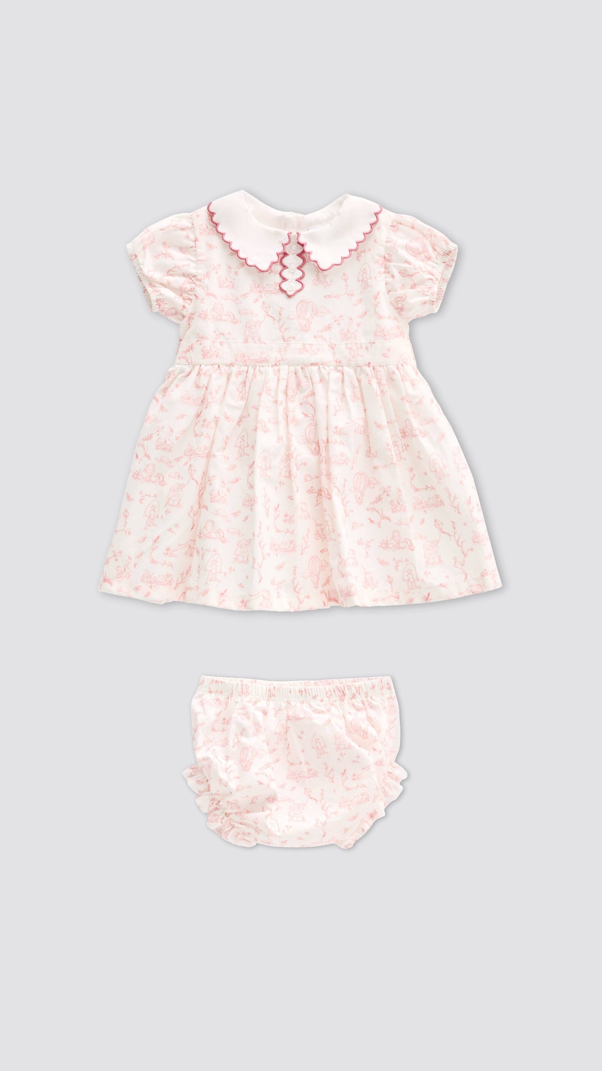 Baby Dress | Toile de Jouy - Pink