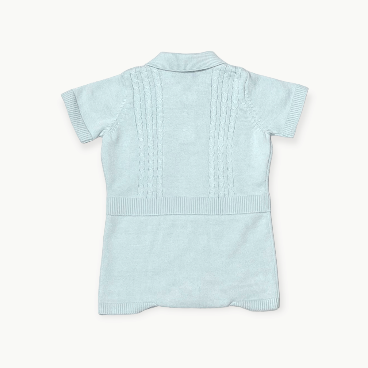 Milan Collar & Cable Knit Baby Bodysuit (Organic)